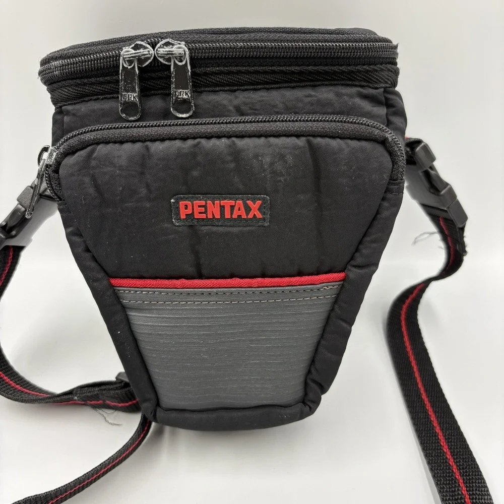 Pentax Black Nylon‎ Camera Shoulder Holster Bag Belt Loop Padded Strap Case DSLR